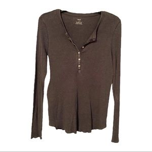 Aerie Long Sleeve Ribbed Tee
